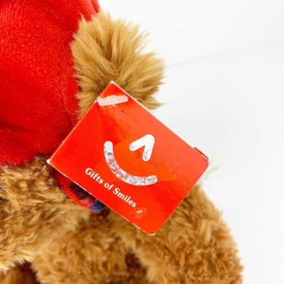 Aurora Christmas Brown Teddy Bear Stuffed Plush Toy - Picture 5 of 8